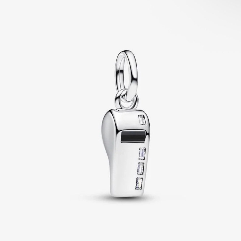Authentic Pandora Referee Whistle Dangle Charm.